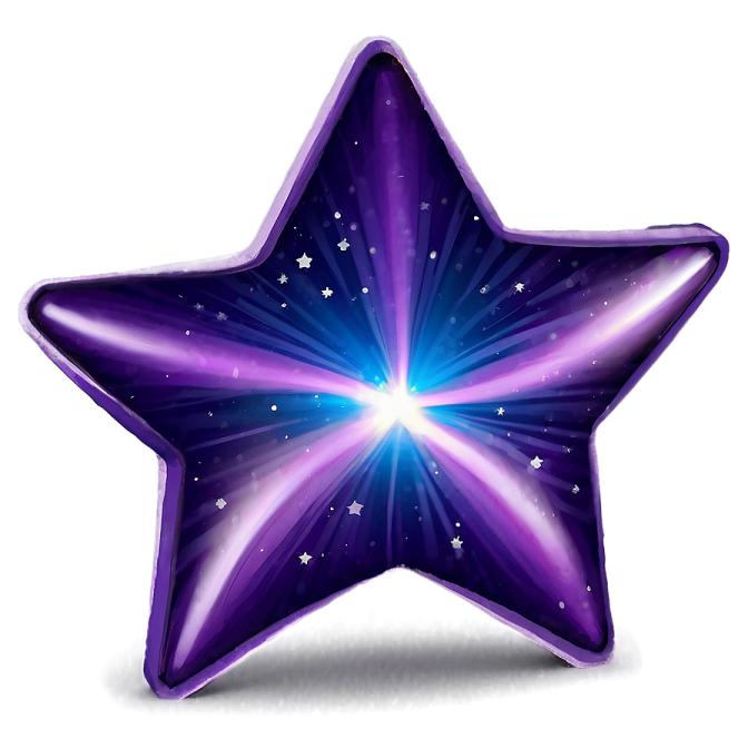 a purple and blue star shaped object