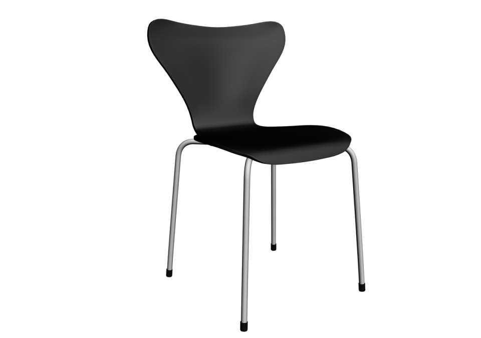 a black chair on a white background