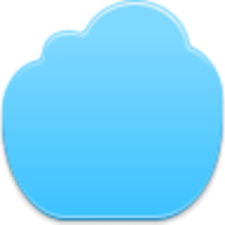 a blue cloud on a white background