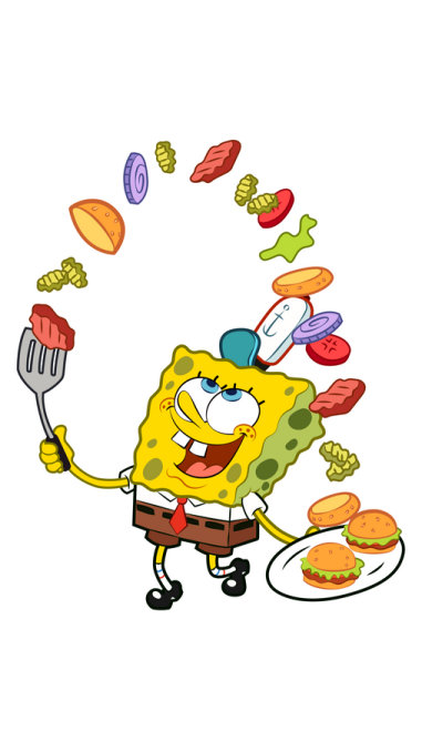 an image of a cartoon character with food