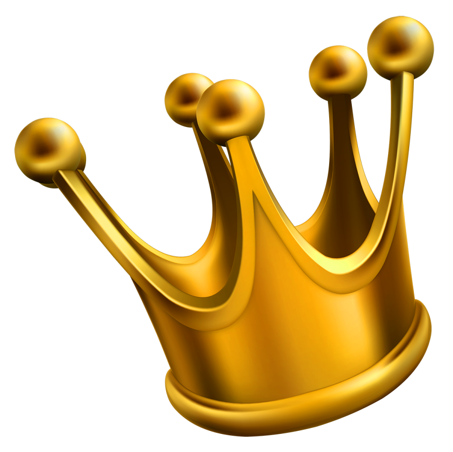 a golden crown on a white background