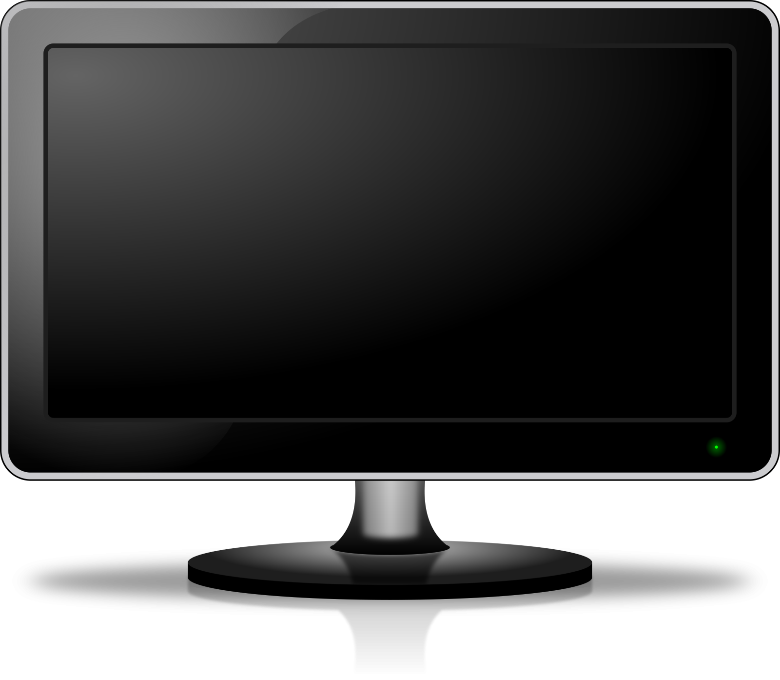 a computer monitor on a white background