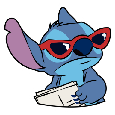 a cartoon character with sunglasses and a book