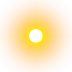 the sun in a white background