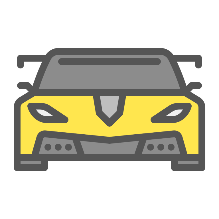 a yellow sports car