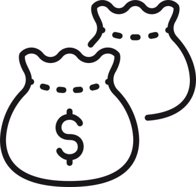 two bags of money