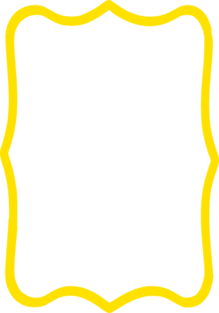 a yellow frame on a white background