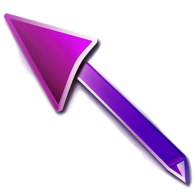 a purple arrow on a white background