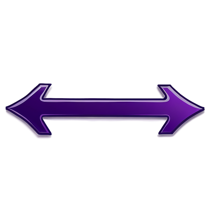 a purple arrow icon on a white background