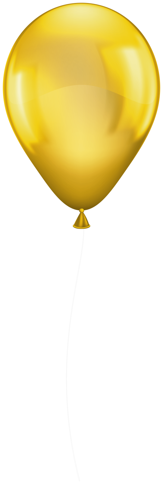 a gold balloon on a white background