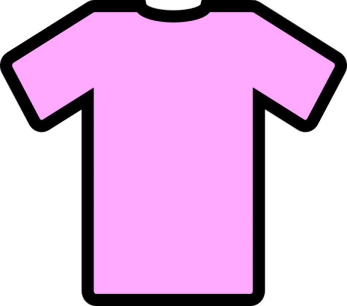 a pink t - shirt