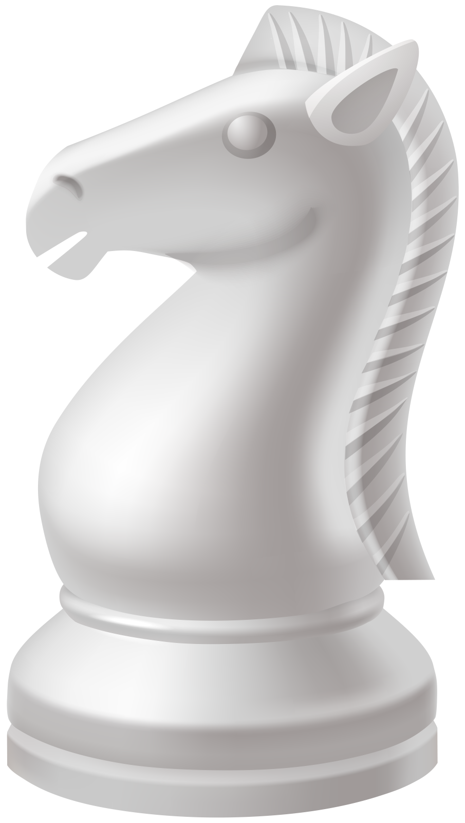 a white horse head on a chess board