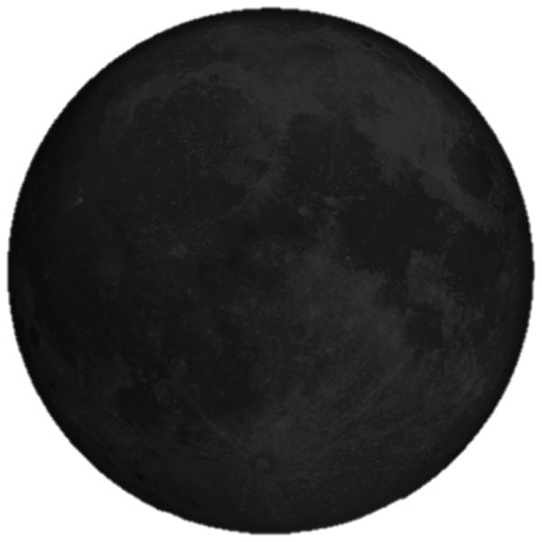 a black moon on a white background