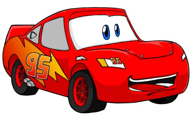 a cartoon car with the number 9 on it