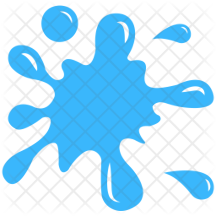 a blue paint splash on a white background