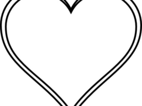 a black and white drawing of a heart