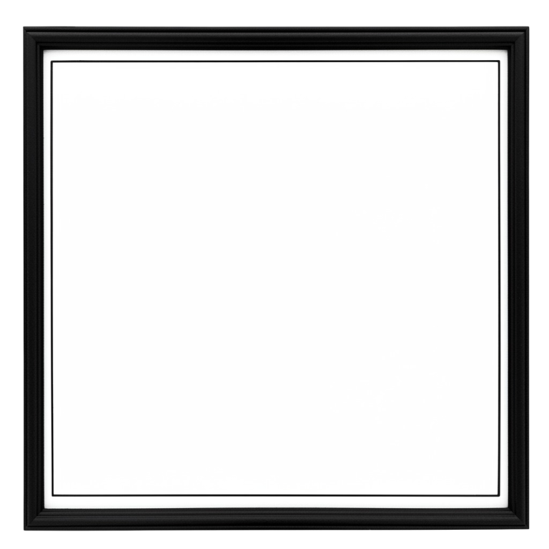 a black frame on a white background
