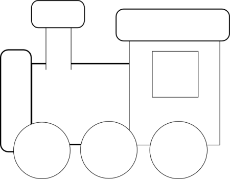 a black and white image of a train
