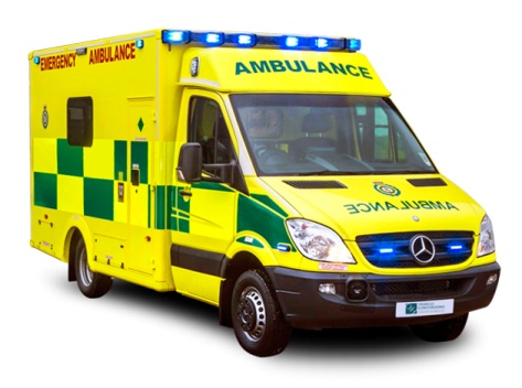 an ambulance is shown in this image