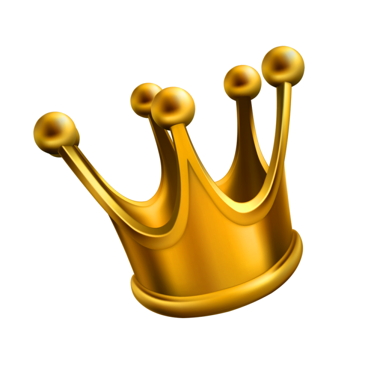 a golden crown on a white background