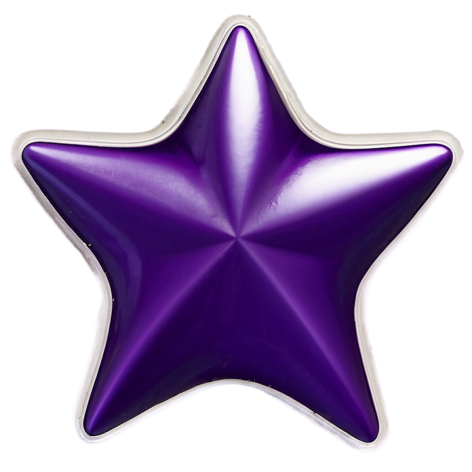 purple star foil balloon