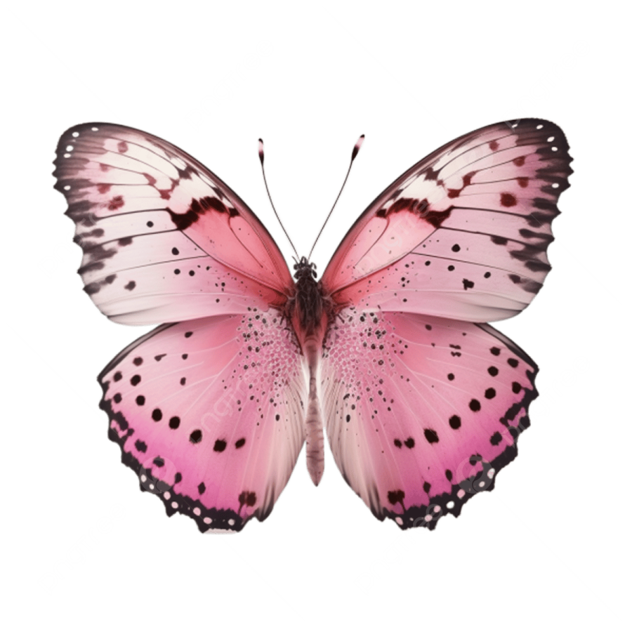 a pink butterfly on a white background