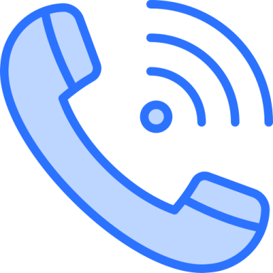 an icon of a telephone receiver