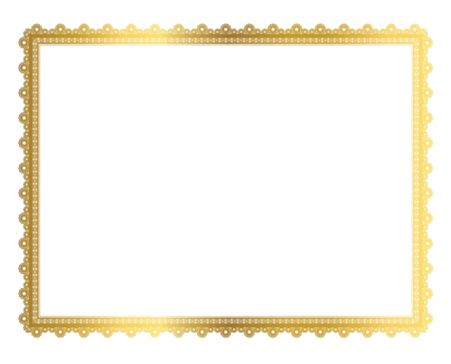 a gold frame with dots on it