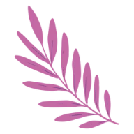a purple leaf on a white background