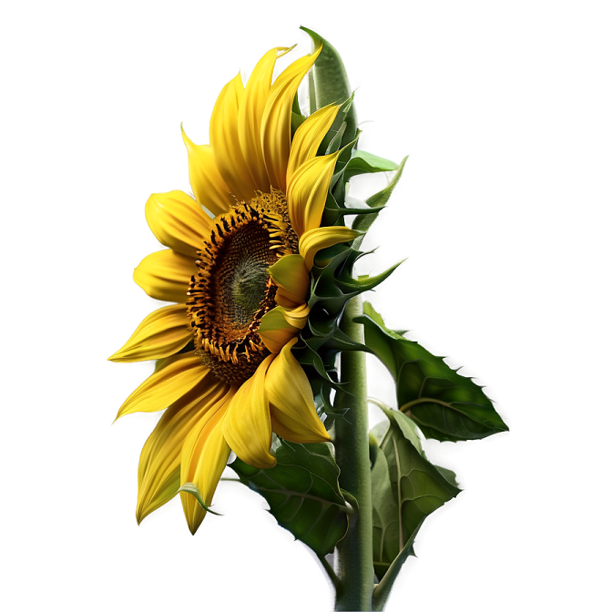 a sunflower in a vase