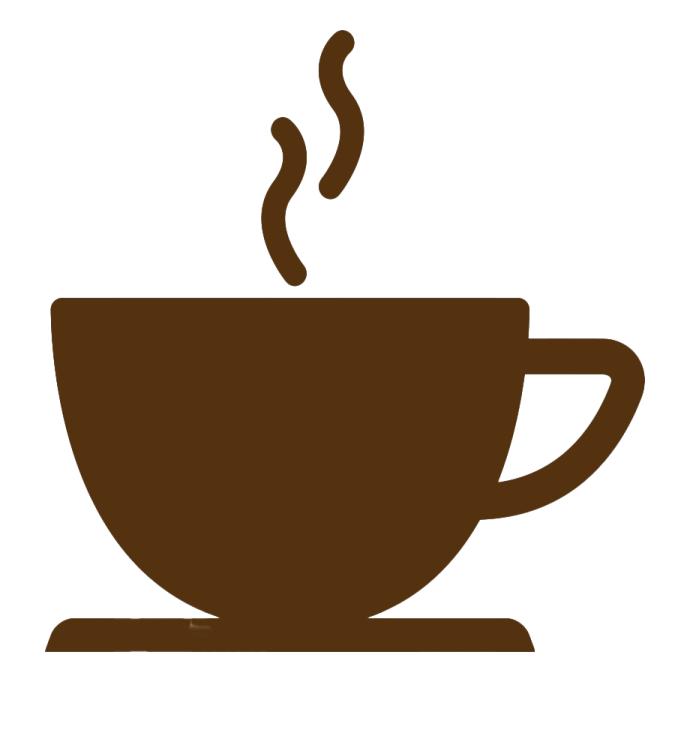 a brown coffee cup on a white background
