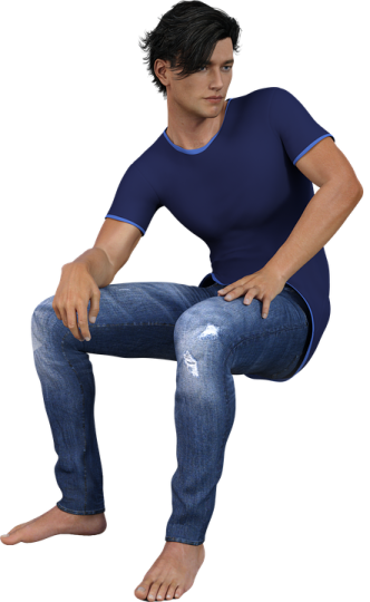 a man sitting on the ground with his legs crossed
