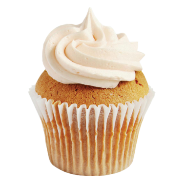 a cupcake with cream frosting on top