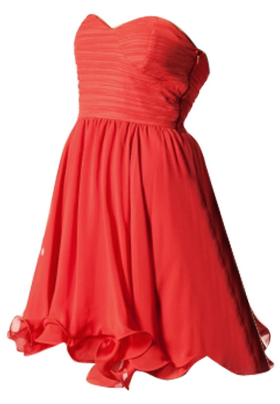 a red dress on a white background