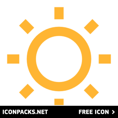the icon of an orange sun with a white background