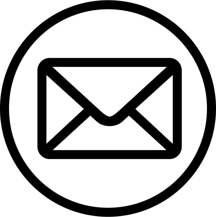 a black and white email icon