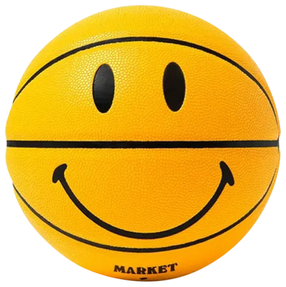 a basketball ball with a smiley face on it