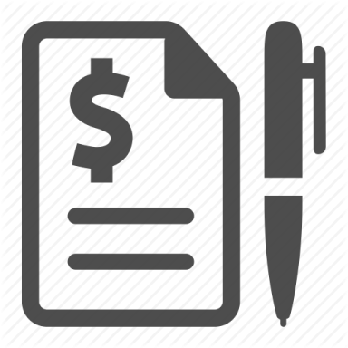 a clipboard with a dollar sign on it