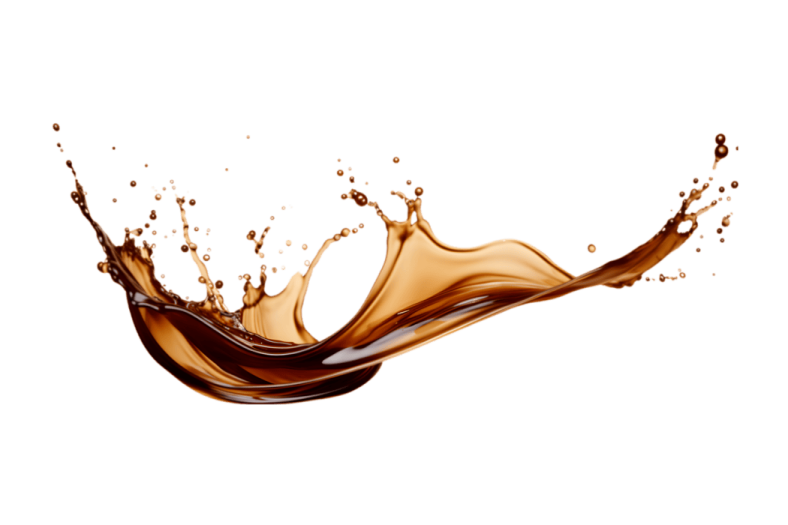 a splash of chocolate on white background
