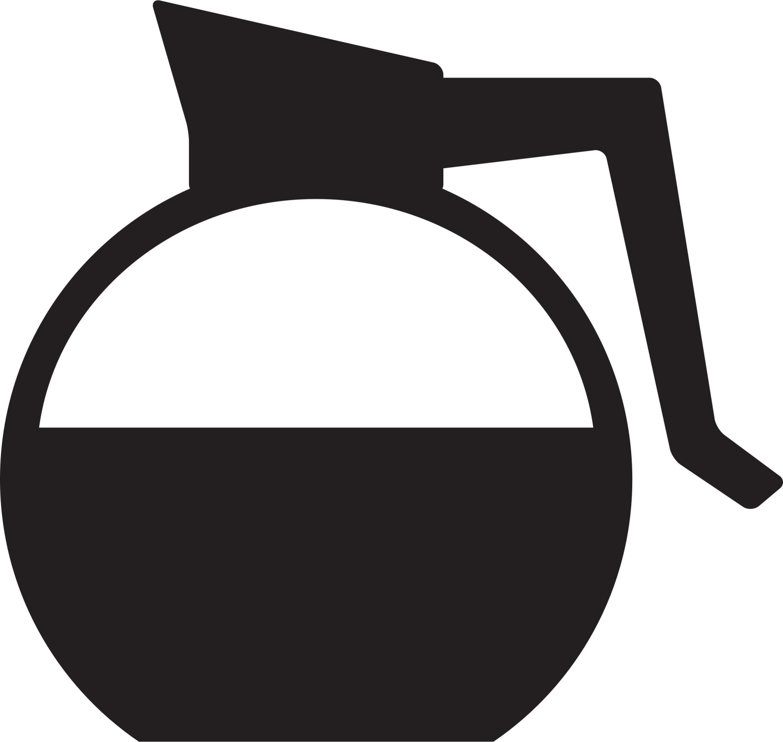 a black and white silhouette of a grenade