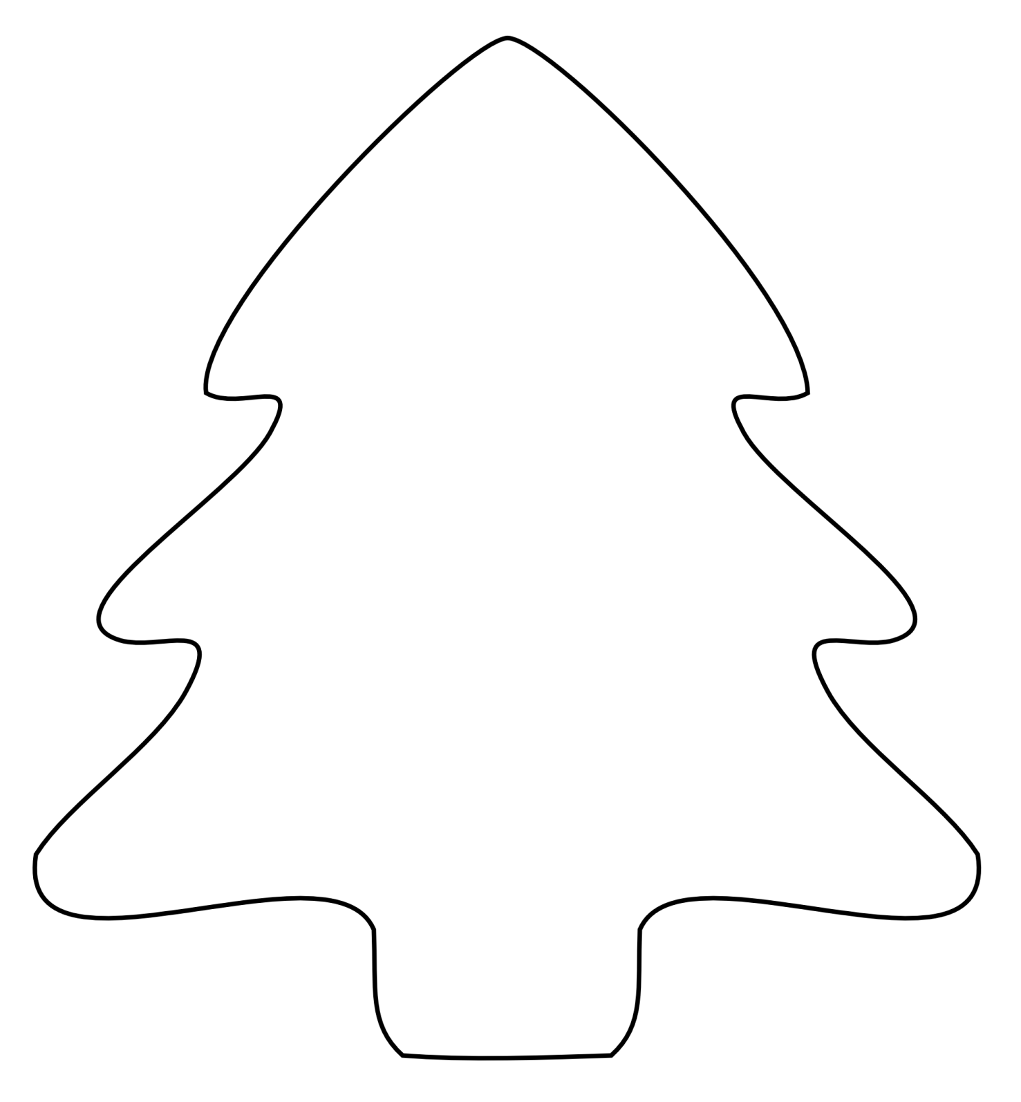 printable christmas tree template