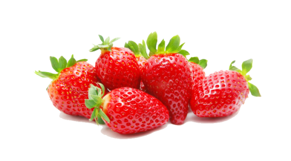 a pile of strawberries on a white background