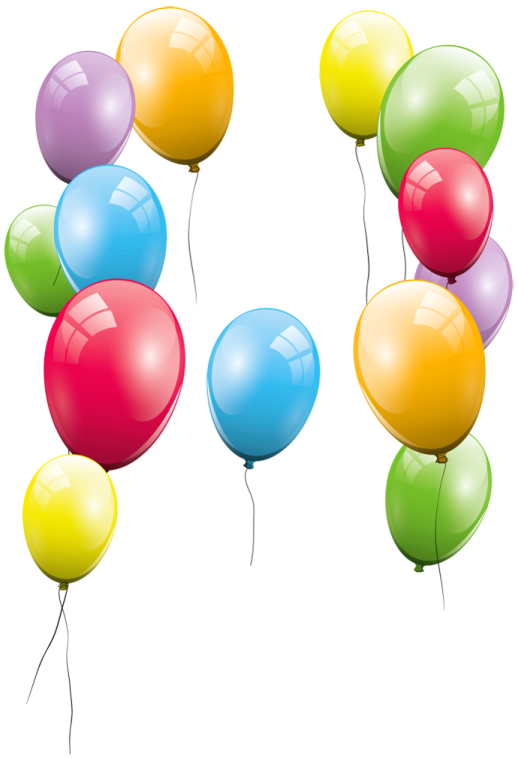 a bunch of balloons on a white background