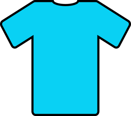 a blue t - shirt