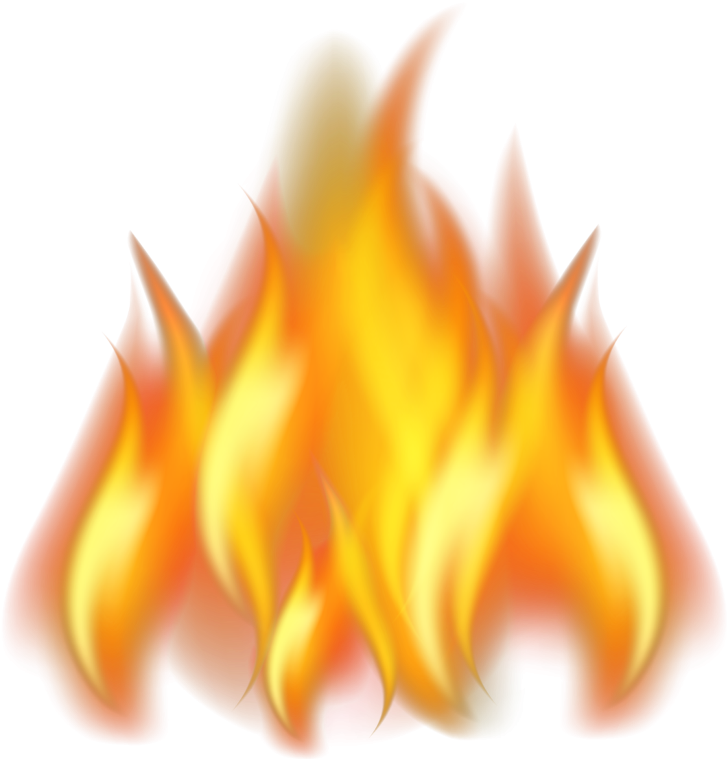 a fire on a white background