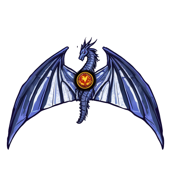 an image of a dragon with wings
