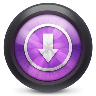 a purple button with an arrow icon on it