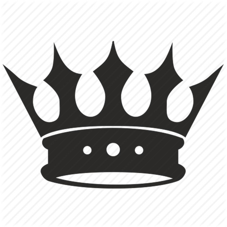 a black and white crown icon