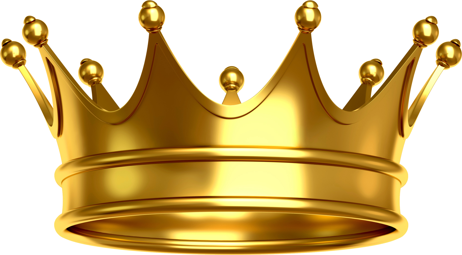 a golden crown on a white background