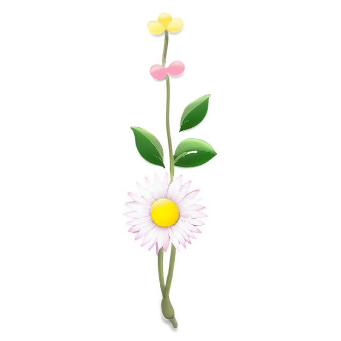 a white flower with pink and yellow petals